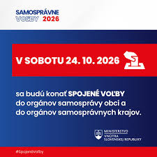 Ministerstvo - 🗳️ SLOVENSKO ČAKAJÚ NA JESEŇ DRUHÉ SPOJENÉ SAMOSPRÁVNE VOĽBY  Voľby do orgánov samosprávy obcí a voľby do orgánov samosprávnych krajov sa  budú konať v sobotu 24. októbra 2026. Voliči budú