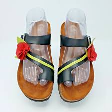 Achetez flexus by spring step womens passat slide sandal à walmart canada. Spring Step Womens Lilah Black Leather Toe Loop Sanda Gem