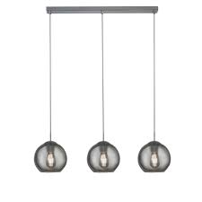 We here at the lighting company stock stock high quality 3 light, 4 light and 5 light options in a range of finishes from brands such as dar, astro and elstead in a range of fantastic styles of both modern and traditional designs. Smoked Glass 3 Light Bar Pendant Lightbox