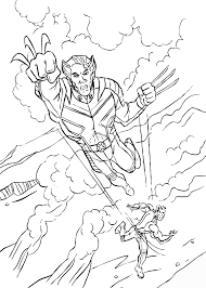 In the category, you will find different motives of comics, cartoons, and film characters of the wolverine. Wolverine And The X Men Coloring Pages