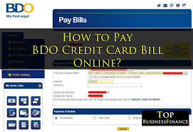 Avoid The Hassle Of Going To A Bdo Branch In Paying Your Credit Card Bill You Can Do It Online Here S How To Pay Your Bdo Cr Credit Card Paying Bills