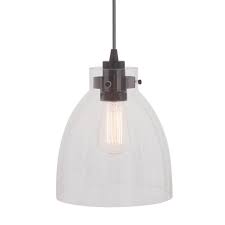 Instant Pendant Recessed Light Conversion Kit Brushed Bronze Clear Dome Glass Shade Walmart Com Walmart Com