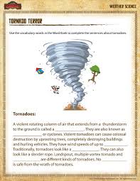 Tropical cyclones go by different names in different places. Tornado Terror View Free Earth Science Worksheet For 4th Grade Science Worksheets Weather Worksheets Tornado