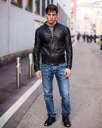 Shinyhide Leather Jeans Men Mens Leather Clothing Leather Jacket
