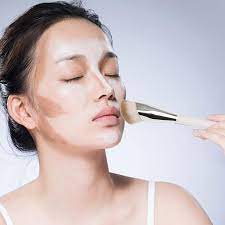 メイクブラシ プロ仕様斜めカット高密度ファンデーションブラシ