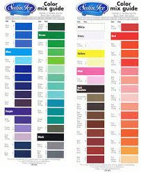 This Page Has Satin Ice Color Mixing Guide Satin Ice