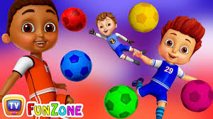 Learn Colors With Football Kids Play With Colorful Football Soccer Balls Chuchu Tv Funzone Games Youtube