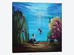 The polycotton blend fine art canvas features a bright white, exceptionally high dmax artstation canvas prints come ready to hang. Enchantment Under The Sea Canvas Art P Moonlight Art Parlour Icanvas