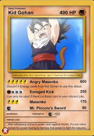 1 stats 2 evolutions 3 moves learned 4 update history kid gohan evolves as such: Kid Gohan Piccolo S Training Z Cards Pokemon Dragon Ball Z