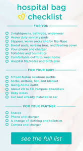 Printable Checklist Birth Plans For First Time Moms Hospital Bag Checklist What To Pack Pampers Hospital Bag Hospital Bag Checklist New Baby Products