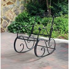 Mainstays Jefferson Outdoor Wrought Iron Porch Rocking Chair Walmart Com Outdoor Rocking Chairs Rocking Chair Porch Backyard Seating
