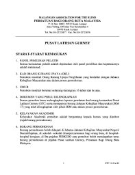 Pusat latihan gurney, persatuan bagi orang buta malaysia, kompleks mab, jalan tebing off jalan tun sambanthan 4, brickfields (9,532.16 mi) kuala lumpur, malaysia, 50470 get directions Persatuan Bagi Orang Buta Malaysia Fill Online Printable Fillable Blank Pdffiller