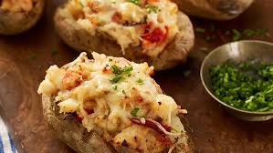 Twice Baked Potatoes With Maine Lobster Maine Lobster Marketing Collaborative Lobster Recipes Stuffed Baked Potatoes Twice Baked Potatoes