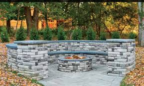 This firepit is constructed of firebrick with a concrete cap that has an old world look of weathered stone. Diy Fire Pit Installation Harmony Hardscape Supply