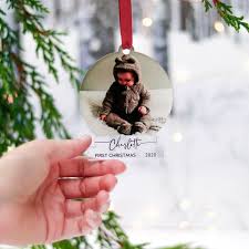 Baby 1st First Christmas Ornaments Baby S 1st Christmas Bauble Decorations Personalised Newborn Baby Family Photo Ornament 2020 My First In 2020 Christmas Ornaments First Christmas Ornament First Christmas