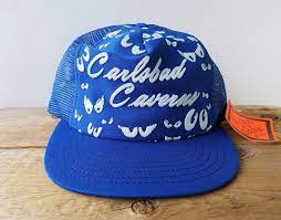 Vintage Carlsbad Caverns Souvenir Glow In The Dark Trucker Hat Etsy Glow In The Dark Hat Aesthetic Hats Vintage