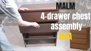Malm 4 Drawer Chest Assembly Ikea Youtube