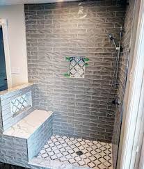 What kind of tile should i use for a walk in shower? Top 60 Best Grey Bathroom Tile Ideas Neutral Interior Designs