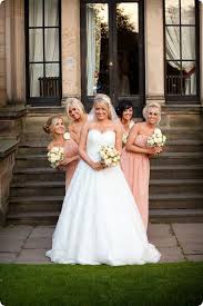 Peaches Cream A Real Wedding In The North East Cheryl Peter Peach Bridesmaid Dresses Bride Poses Wedding