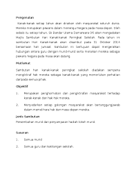 Tujuan sambutan ini adalah untuk memberikan penghormatan dan pengiktirafan kepada generasi. Doc Kertas Kerja Hari Kanak Kanak Erny Liana Mohd Yasin Academia Edu