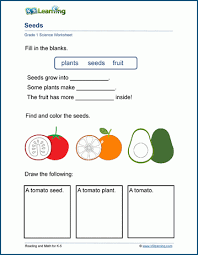 Earth processes, weather, animals and life cycles, plants, vegetable, plant life cycles, change of state of matter, heat flow, mammals, vertebrates & invertebrates, fish, reptiles, classification, rocks and minerals,. Grade 1 Science Worksheets K5 Learning