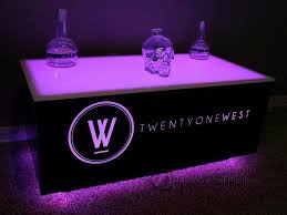 Cubix 18 X 36 Led Lighted Nightclub Table Vip Section Tables Nightclub Tables Hookah Lounge Decor Night Club