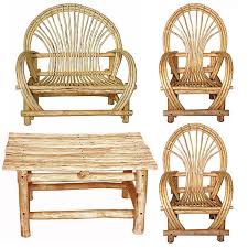 Rustic Twig Furniture 4 Piece Set Twig Furniture Willow Furniture Rustic Furniture