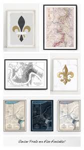 New Orleans Art Print New Orleans Maps New Orleans Prints Fleur De Lis Art New Orleans Wall Art Louisiana Art Prints Shipping Art Prints Minimal Painting