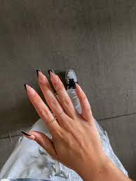 Black French Tip Nails Short Acrylic Nails Simple Acrylic Nails Short Acrylic Nails Designs