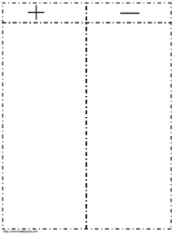 t chart plus and minus worksheets