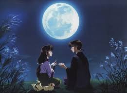 Black is a romantic wordsmith; Cute Anime Couple In Moonlight Novocom Top