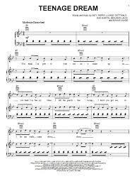 Katy Perry Teenage Dream Sheet Music And Printable Pdf Music Notes Sheet Music Notes Sheet Music Music Notes
