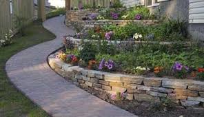 Dry Stacked Stone Wall Cincinnati Jpg Terrace Garden Design Sloped Backyard Terraced Landscaping