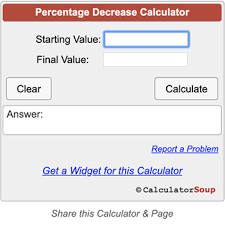 Percentage Decrease Calculator