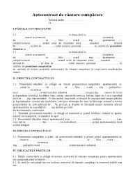 Text of model promisiune vanzare cumparare. Antecontract De Vanzare Cumparare