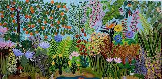 Le Jardin Exotique Peinture De L Artiste Francais Henri Rousseau 1844 1910 Tropical Art Abstract Landscape Nature Inspiration