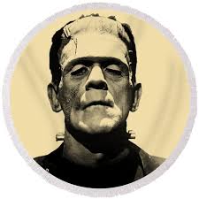 Victor Frankenstein Round Beach Towels for Sale