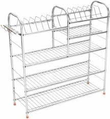 Buy spacekeeper 3 tier slim storage cart mobile shelving unit organizer slide out storage rolling utility cart tower rack for kitchen bathroom laundry narrow places, plastic & stainless steel, white: Aarbox Stainless Steel Wall Mounted Kitchen Dish Rack Kitchen Organizer 4 Shelves Aarb05 Utensil Kitchen Rack Price In India Buy Aarbox Stainless Steel Wall Mounted Kitchen Dish Rack