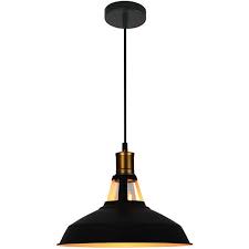 Commandé en semaine avant 20h, livré le lendemain! Suspension Vintage Industrielle Lampe De Plafonniers Led Retro Metal Lustre Avec Abat Jour Luminaire E27 Eclairage De Plafond Noir Zmgdb3