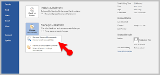 Search through the list of documents to see whether the deleted word document is still there. Recover Unsaved Excel Document Windows 10