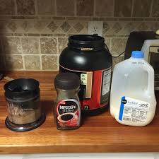 Mocha Frappuccino Protein Shake 1 Rounded Scoop Of Gold Standard Whey Protein Powder Gold Standard Whey Protein Iced Coffee Protein Shake Recipe Whey Recipes