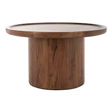 An unfinished furniture expo online exclusive. Safavieh Devin Round Walnut Finish Pedestal Coffee Table 27 99 In Diameter Cof6600b Rona