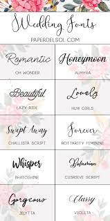 The Best Wedding Fonts For Wedding Invitations Paper Del Sol Wedding Invitation Fonts Wedding Fonts Popular Wedding Invitations