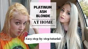 As a natural brunette, i've dreamed of bleaching my hair into oblivion for many years. How To Color Your Hair Platinum Blonde From Home Step By Step Tutorial Wella T14 Wella T18 Youtube