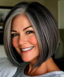 Bob Haircut Silver Hair