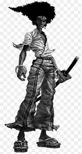 Afro Samurai Concept Art Drawing, Samurai, Monochrome, Fictional Character  Png | Pngegg