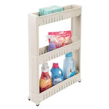 4 bag rolling laundry sorter cart hamper organizer compact basket. Mdesign Portable Slim Plastic Rolling Laundry Utility Cart Storage Organizer Trolley Easy Glide Wheels And 3 Heavy Duty Shelves For Laundry Utility Room Kitchen Or Pantry Storage Taupe Tan Buy Online In Antigua