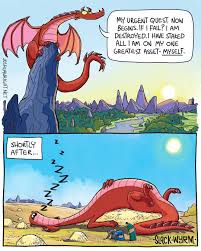 And So Begins Draggin Quest Dragons Comics Webcomics Slackwyrm Lazy Snooze Procrastination Dragonquest Slack Wyrm Dragon Comic Funny Dragon