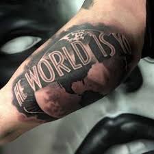  The World Is Yours Tattoo Gangsta Tattoos Chest Piece Tattoos Tattoos