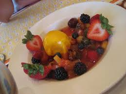 Salade De Fruits Infusee Au The Earl Grey Sorbet Mangue Mango Sorbet Earl Grey Tea Fruit Salad